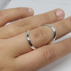 925 Sterling Silver Ultimate Silver Swan Neck Splint Ring for PIP DIP Joint Stabilization, Ventilation