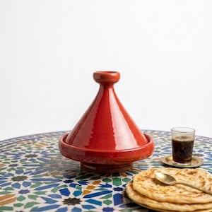 Mini Ceramic Tajine, Ceramic Serving Dish, Small Morrocan Tagine for Spices, Olives, and Dips, Minimalist Kitchen Decor, Handcrafted Pottery