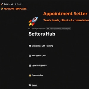 Appointment Setter Notion Template - DM Tracker & Commission Tracker
