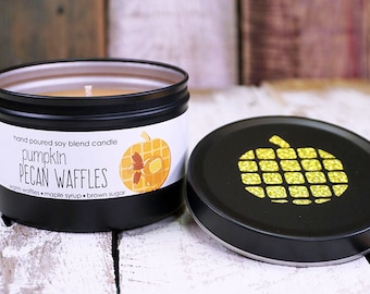Pumpkin Pecan Waffles hand poured soy blend candle