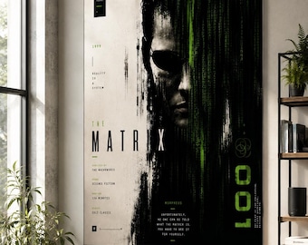 MATRIX Inspired Poster #001 | PHYSICAL Poster Print | Cyberpunk Sci-Fi Wall Art | Movie Room Decor | UNFRAMED Poster