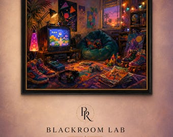 90s Nostalgia Wall Art | Retro Gaming Room Poster | Vintage Gamer Printable Art | Digital Download