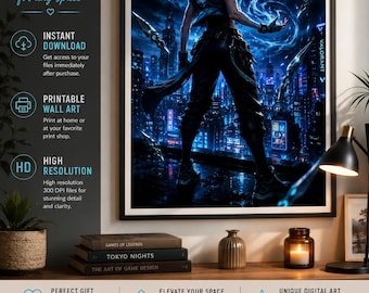 Jett Valorant Poster | Gaming Wall Art | Esports Room Decor | Video Game Poster | Instant Download