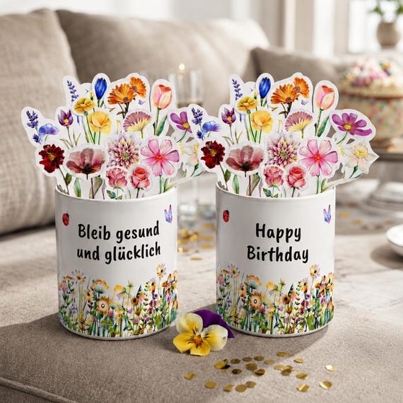 Duplo Banderole Blumenstrauß | Druckvorlage zum Ausdrucken | Danke Geschenk für Lehrerin | DIY Schoko Verpackung | PDF Download