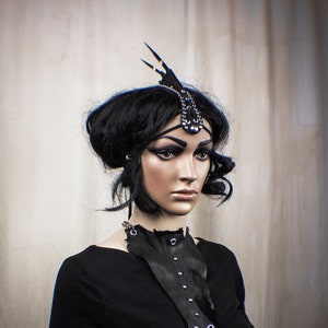 Spiked Mohawk, Studded Leather Porcupine Head Harness - MADE TO ORDER