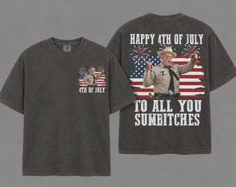 T-shirt graphique rétro du shérif du 4 juillet, chemise patriotique du jour de l'indépendance des États-Unis