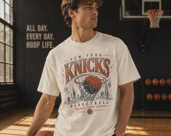 T-shirt de basket-ball graphique vintage New York Knicks