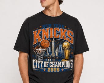 T-shirt de basket-ball new-yorkais, t-shirt Knicks Champions 2026, t-shirt cadeau pour fan de cerceaux