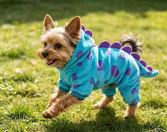 Flanell-Vierbein-Haustieroverall für Hunde und Katzen | Warmes Medium Dog Onesie Kostüm | Gemütliche Ganzkörper-Haustierkleidung für kaltes Wetter