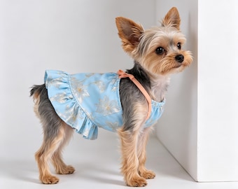 Leichtes kleines Haustierkleid für Katzen und Hunde | Dünnes Sommer Atmungs Welpen Kätzchen Outfit | Niedliche handgemachte Haustier-Kleidung
