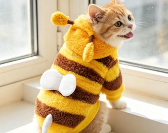 Haustier-Bekleidung für Hunde Katzen | Kuscheliges Winter Outfit für Teddy, Bichon, Französische Bulldogge & mittelgroße Hunde | Weicher Plüsch-Katzen-Hundekleid