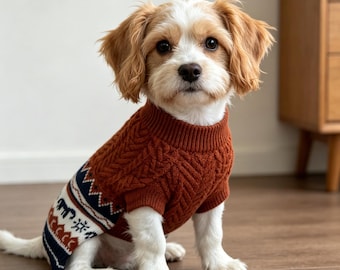 Warmer Haustier-Strickpullover für Hunde und Katzen | Gemütliche Winterbekleidung für kleine Hunde, Teddys & Katzen | Weicher bequemer Pullover Haustierbekleidung