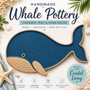 Whale Pottery Template, Printable Ceramic Whale PDF, Handmade Slab Building Pattern, DIY Clay Whale Template, Digital Download