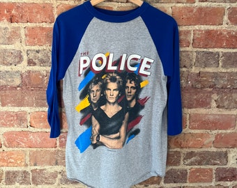 1983-1984 True Vintage Police Synchronicity Tour Baseball ringer shirt