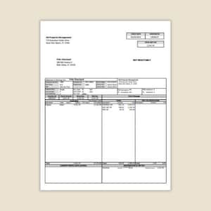 May include: A white pay stub document from HG Property Management for Fritz Cherizand, dated 05/03/2024. The document displays earnings, taxes, and deductions in a table format, with a total net pay of 1,241.45 and the text NOT NEGOTIABLE printed clearly.