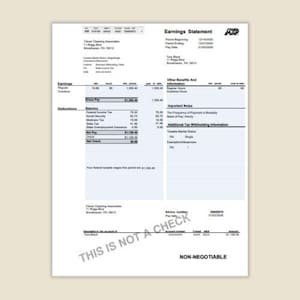 Plantilla de recibo de nómina / PDF editable de recibo de nómina / Comprobante de pago / Recibo de pago