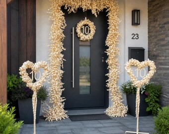 Holzlocken-Girlande als Meterware – natürliche Hochzeitsdeko für hölzerne Hochzeit, Tischdeko, Kranz & rustikale Dekoration, Holzlockenkranz