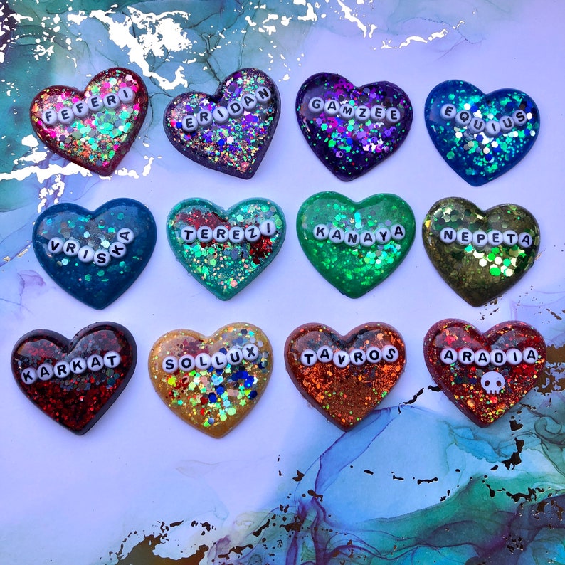 Homestuck Beta Trolls heart pins