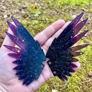 Purple tipped Angel Shoe Wings