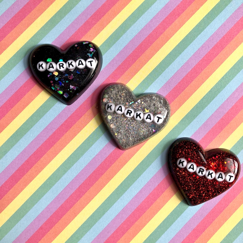 Homestuck Beta Trolls heart pins