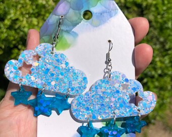 Star Cloud Earrings | Etsy Star Cloud Earrings | Etsy