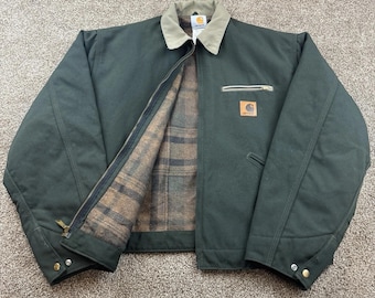 Vintage rare nylon xl Carhartt detroit jacket J129 OLV
