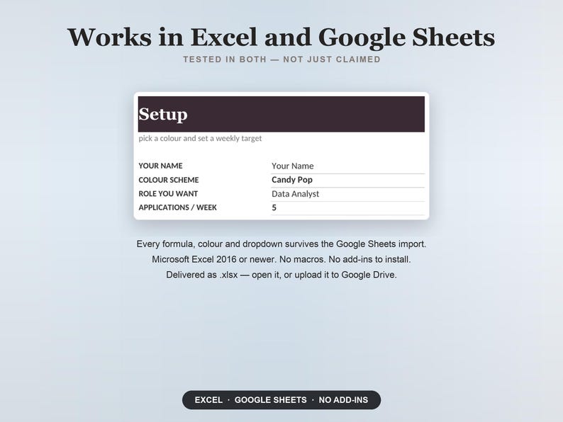 Arkusz kalkulacyjny do śledzenia aplikacji na staże Szablon arkusza kalkulacyjnego w programie Excel i Arkuszach Google zdjęcie 5