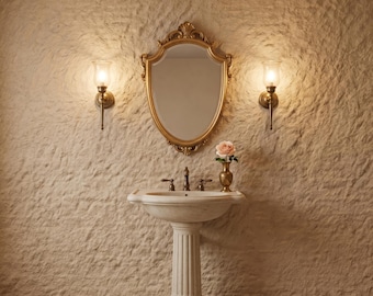 Textured Stone Wallpaper, Neutral Beige Mediterranean Mural (Peel and Stick)
