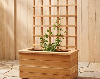 Trellis Planter Build Plan PDF, DIY Cedar Planter Box with Trellis Woodworking Plans, Climbing Plant Planter, Instant Download