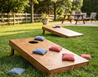 Plans de planche de cornhole au format PDF, jeu de planches de cornhole réglementation bricolage, plans de travail du bois, jeu de lancer de sac de haricots, téléchargement immédiat