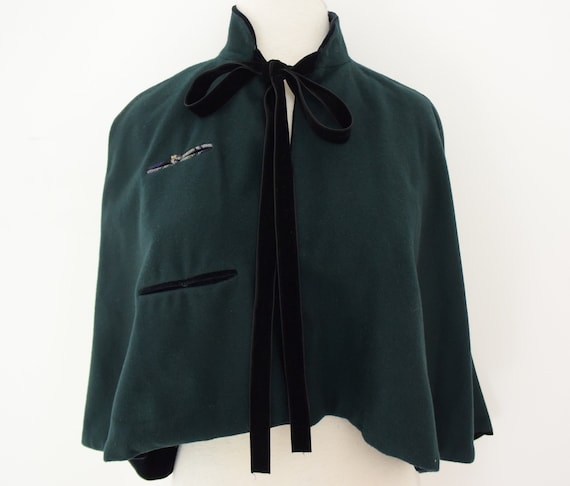 vtg reversible Cape wool & velvet