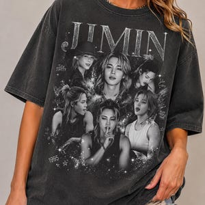 JIMIN グラフィックプリント Tシャツ ホワイト　S〜3XL Jimin t shirt - Etsy 日本
