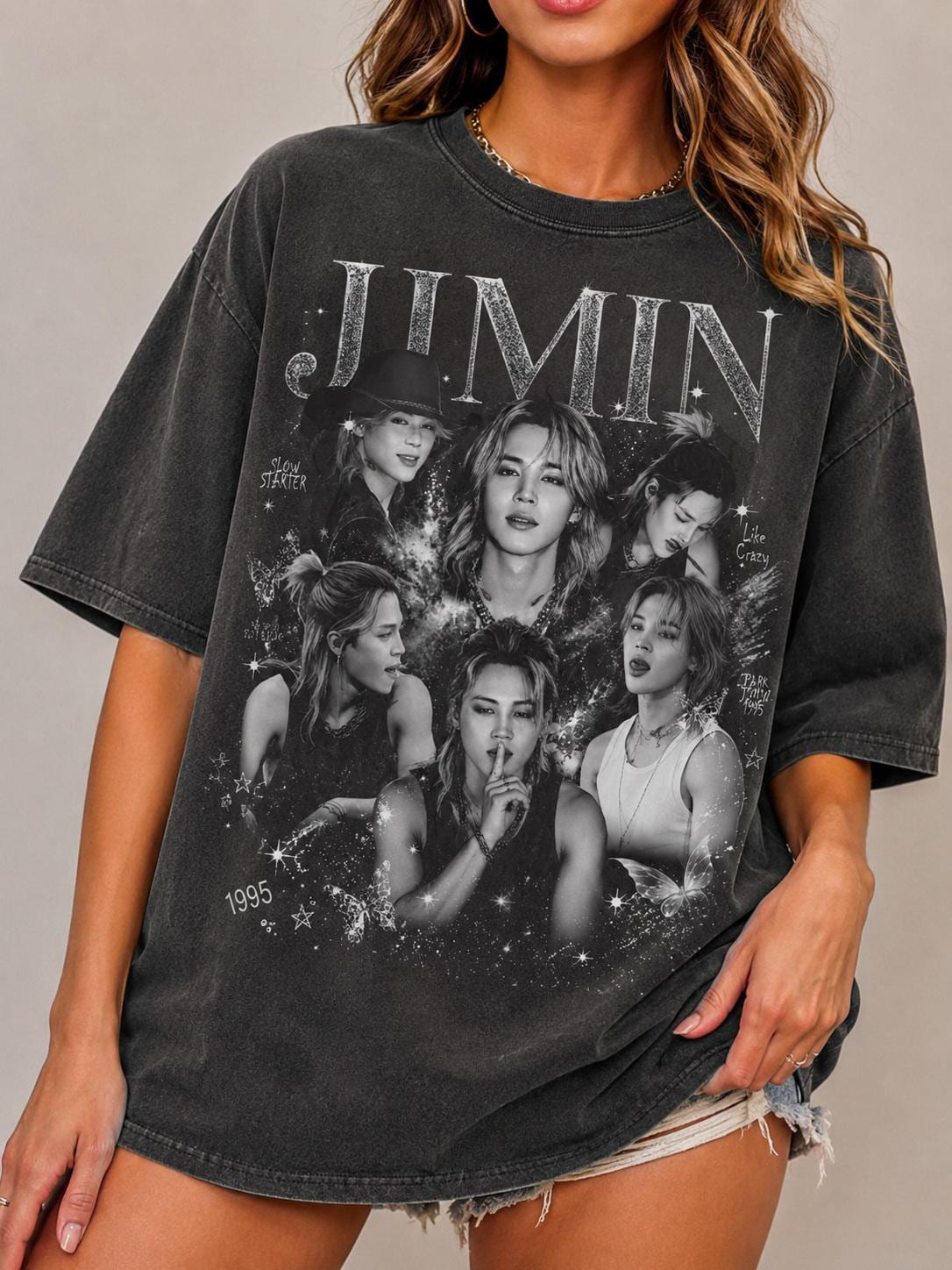 JIMIN グラフィックプリント Tシャツ ホワイト　S〜3XL Bts Jimin Shirt - Etsy