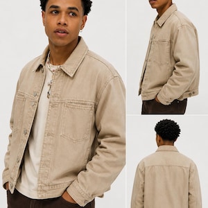Off Campus Miles Gutierrez Riley Beige Jacket, Miles Gutierrez Riley Jacket, Off Campus Cotton Jacket, Men's Beige Jacket