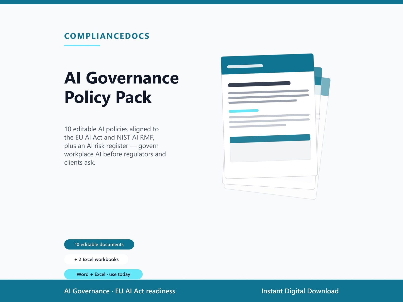 AI Governance Policy Templates 10 Editable AI Policies Word Excel
