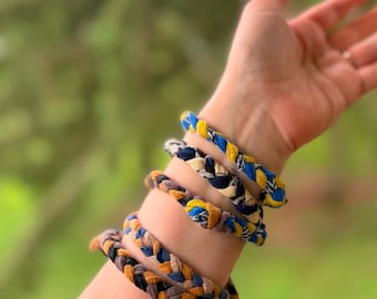 Braided Wraplet. Wrap Jewelry. Upcycled. Necklace. Bracelet. Anklet. Headband. Versatile Accessories.