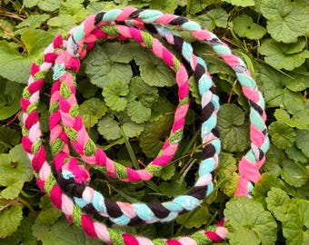 Braided Wraplet. Wrap Jewelry. Upcycled. Necklace. Bracelet. Anklet. Headband. Versatile Accessories.