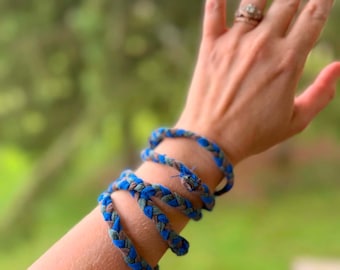 Braided Wraplet. Wrap Jewelry. Upcycled. Necklace. Bracelet. Anklet. Headband. Versatile Accessories.