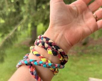 Braided Wraplet. Wrap Jewelry. Upcycled. Necklace. Bracelet. Anklet. Headband. Versatile Accessories.