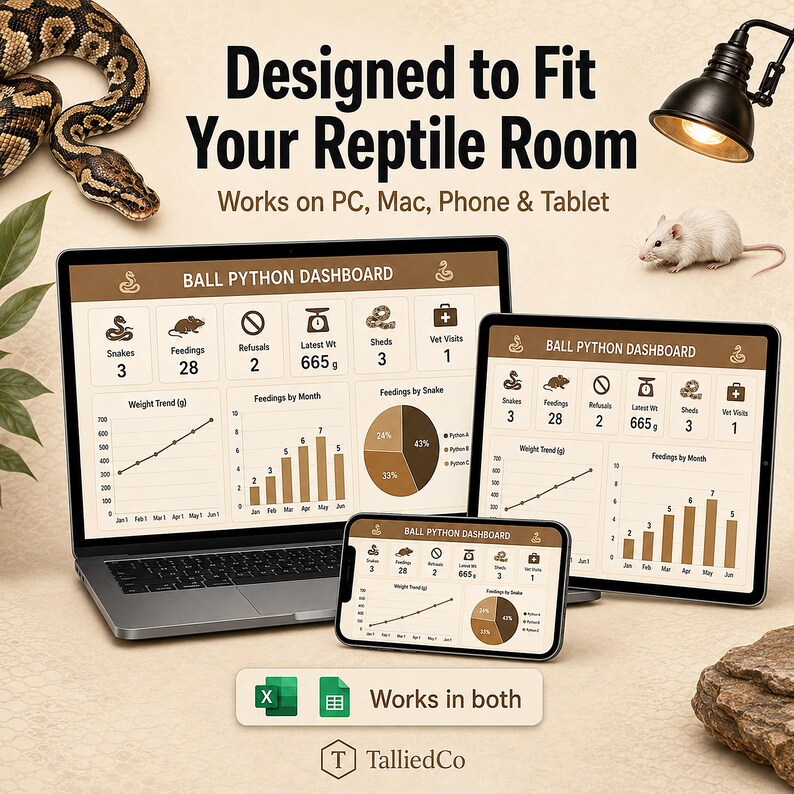 Ball python feeding log all devices