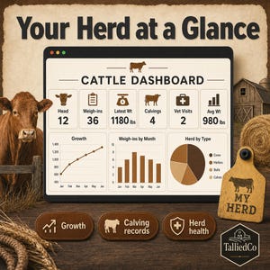 Cattle dashboard google sheets