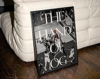 Iconic New York Knicks The Hand of OG Poster | NBA Finals Game 4 Wall Art | OG Anunoby Right Hand of God Aesthetic | Modern Editorial Poster