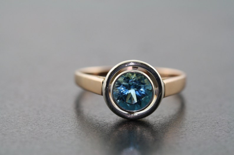 14kt Rose Gold Aquamarine Engagement Ring Wedding Ring | Etsy