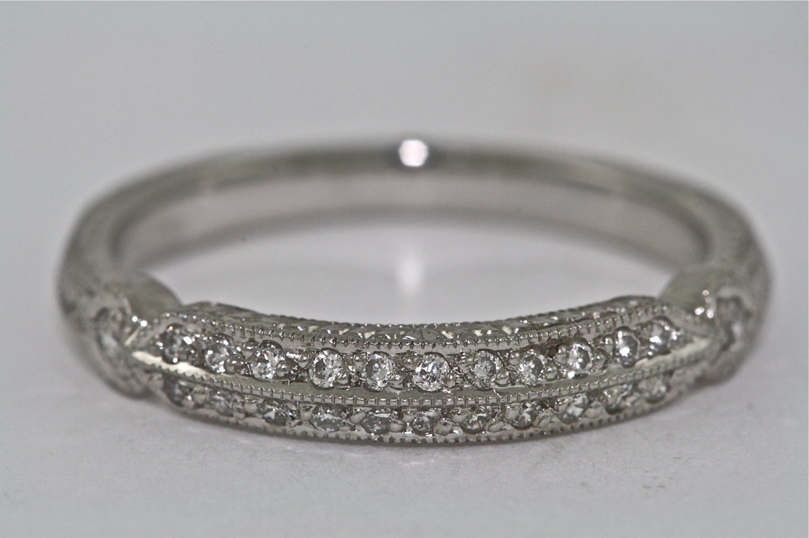 Platinum Art Deco Diamond Semi Mount AD777PLOV1 main image 1