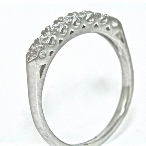 14kt Weissgold und Diamanten-Hochzeitsband