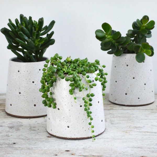 Plantador de gres - plantador suculentas maceta cerámica - cerámica jardinera-