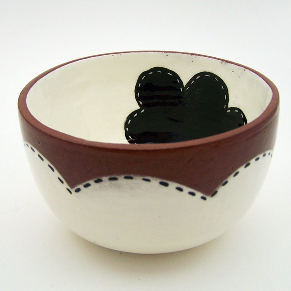 Noodle Bowl - Terracotta Noodle Bowl - Pottery Bowl - Ceramic Bowl - Handpainted Bowl