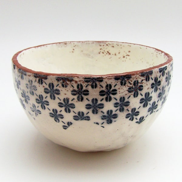 Ceramic Bowl - Vintage Look Pottery - Handmade Pottery - Pinch Pot - Terracotta
