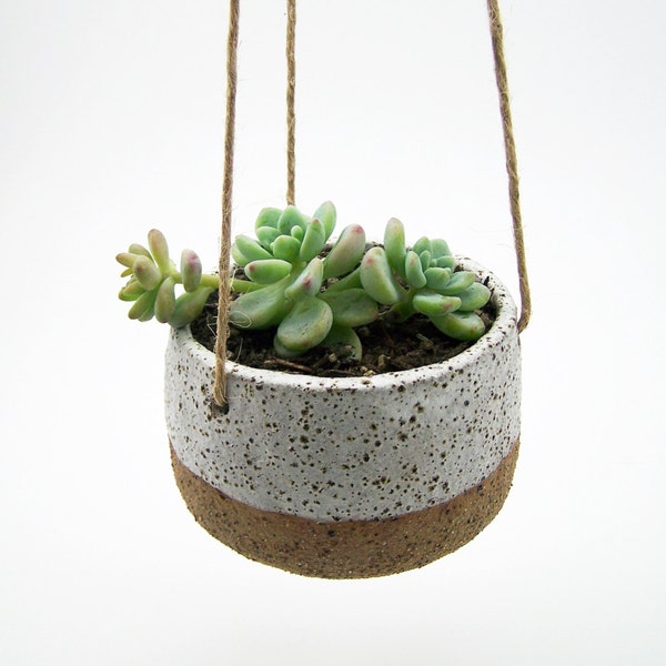 Hanging Succulent Planter - Hanging Pottery Planter - Cactus Planter - Ceramic Planter