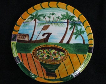 HAND PAINTED 11" Plate made in ITALY for Neiman Marcus